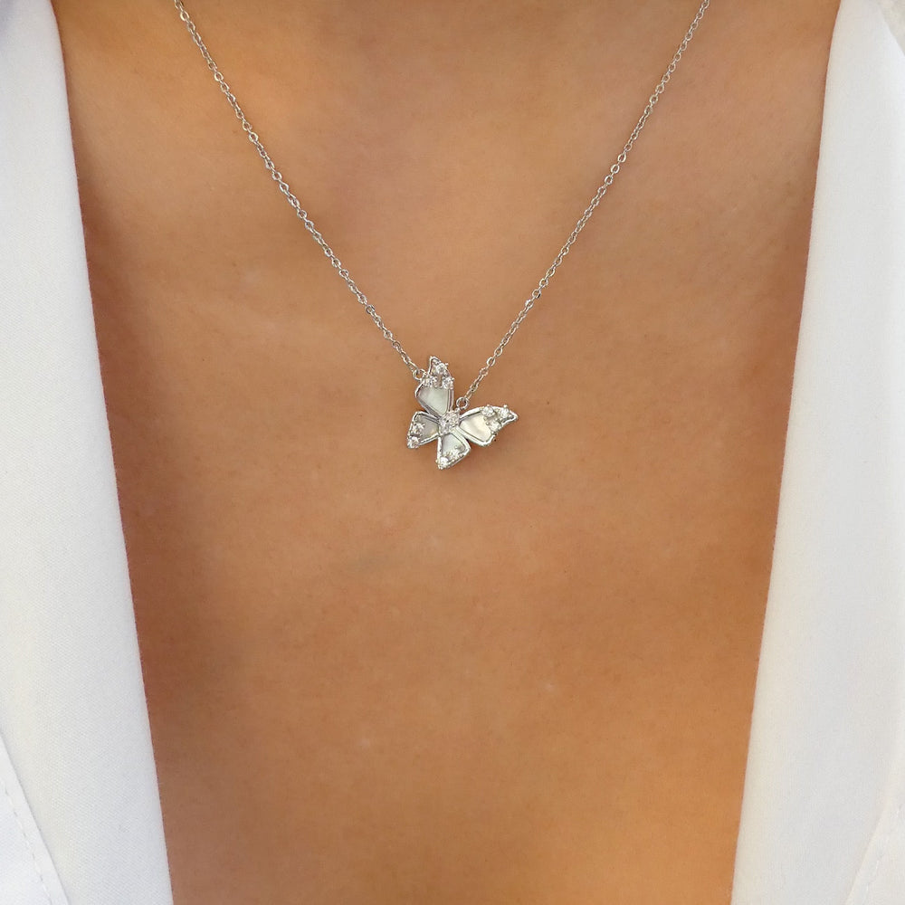 Silver Butterfly Necklace – Small N Simple Jewelry
